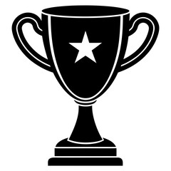 winner cup silhouette vector art Illustration