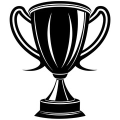 winner cup silhouette vector art Illustration