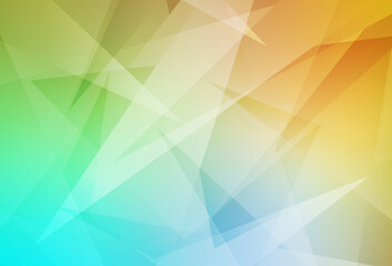 Fototapeta premium Light Blue, Yellow vector template with crystals, triangles.