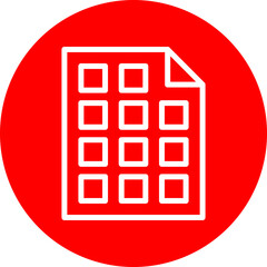 Voting Slip Vector Line White Circle Red