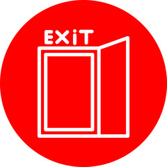 Election Exit Poll Vector Line White Circle Red