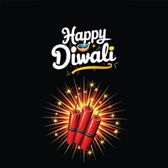 Obraz premium Happy Diwali post design 