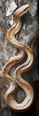 Fototapeta premium Vertical snake, ai generated.
