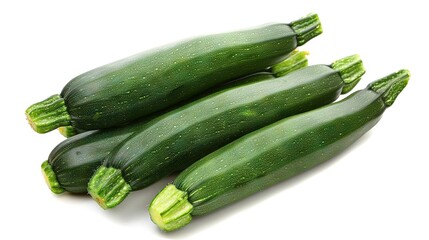   Grouped Cucumbers on White Surface