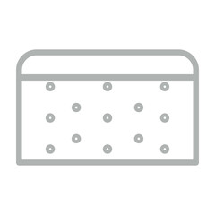 Storge Bench Vector Line Grey Icon Design