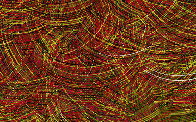 Light Green, Yellow vector background with wry lines.