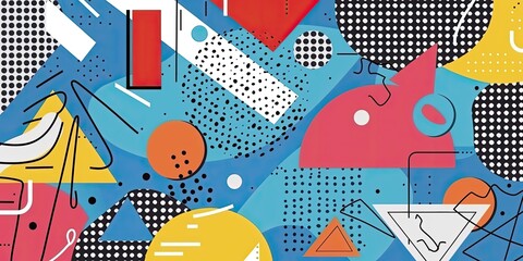 Obraz premium Abstract colorful geometric pattern.