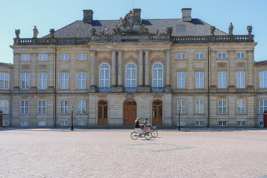 Traditional palace of the city of Copenhagen on a sunny day