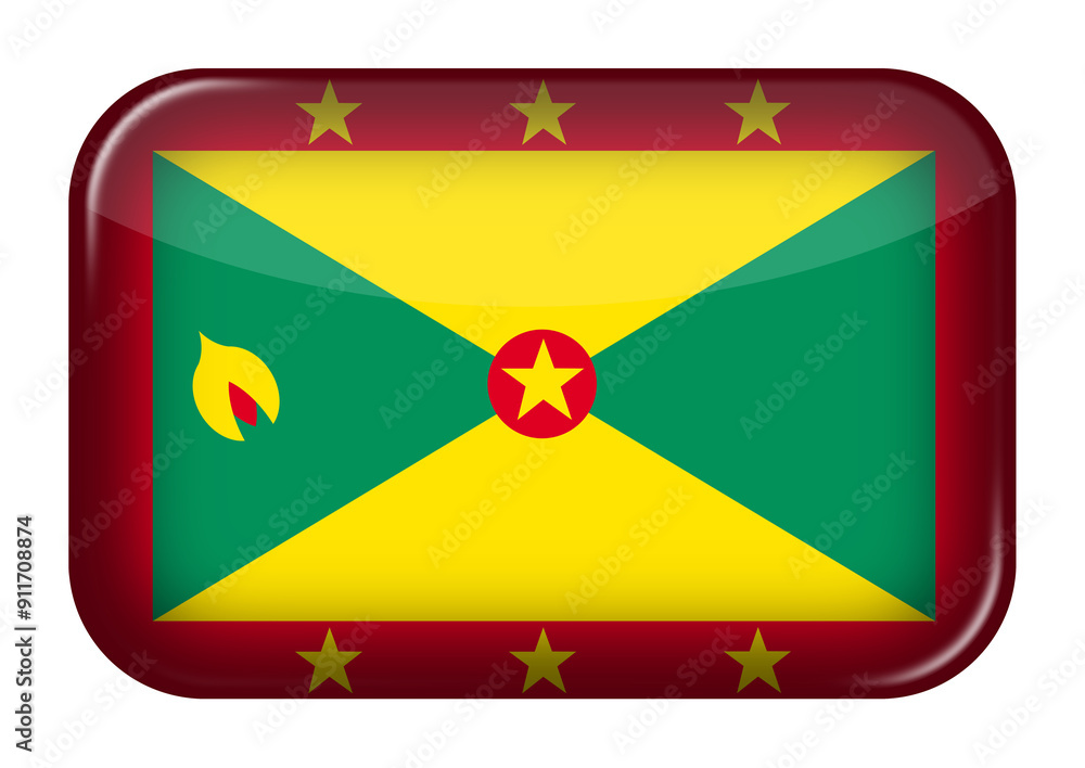 Poster grenada web icon rectangle button