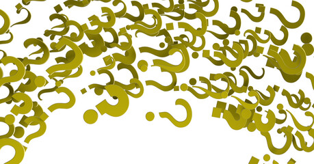 question marks, original 3d rendering