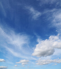 White clouds in blue sky
