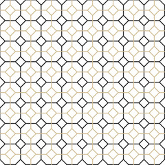 Seamless geometric pattern of squares and diamonds.  Abstract vintage background. Modern elegant texture.