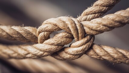 Close-up of a Love Knot in Rope