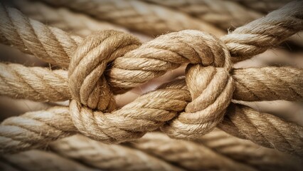 Obraz premium Close-up of a Love Knot in Rope