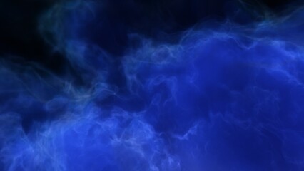 A blue space background with stars and a galaxy
