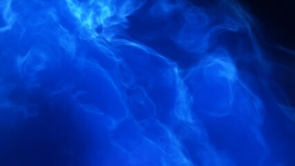 A blue space background with stars and a galaxy