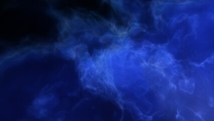 A blue space background with stars and a galaxy
