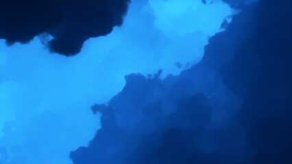 A blue space background with stars and a galaxy
