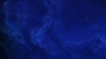 A blue space background with stars and a galaxy