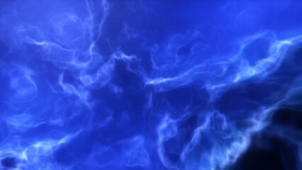 A blue space background with stars and a galaxy
