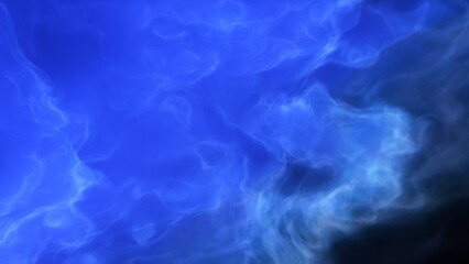 A blue space background with stars and a galaxy
