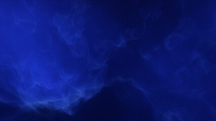 A blue space background with stars and a galaxy
