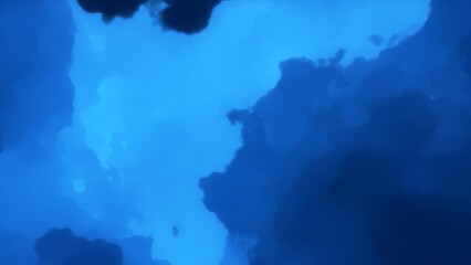 A blue space background with stars and a galaxy
