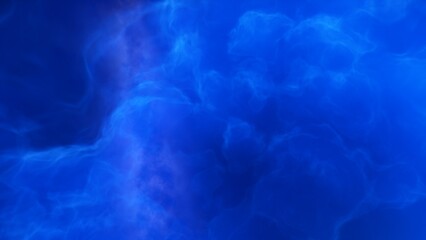 A blue space background with stars and a galaxy
