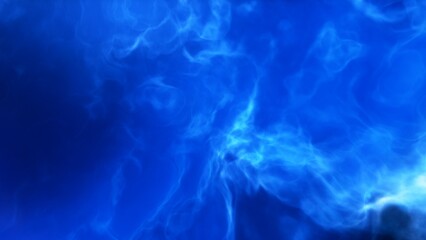 A blue space background with stars and a galaxy