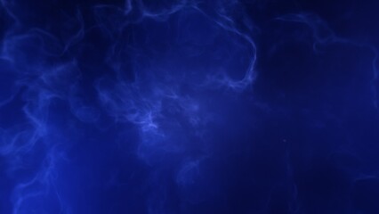 A blue space background with stars and a galaxy