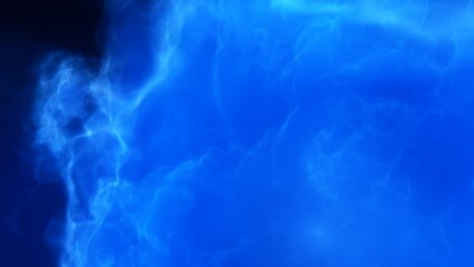 A blue space background with stars and a galaxy
