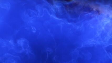 A blue space background with stars and a galaxy
