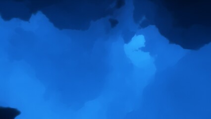 A blue space background with stars and a galaxy
