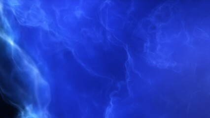 A blue space background with stars and a galaxy
