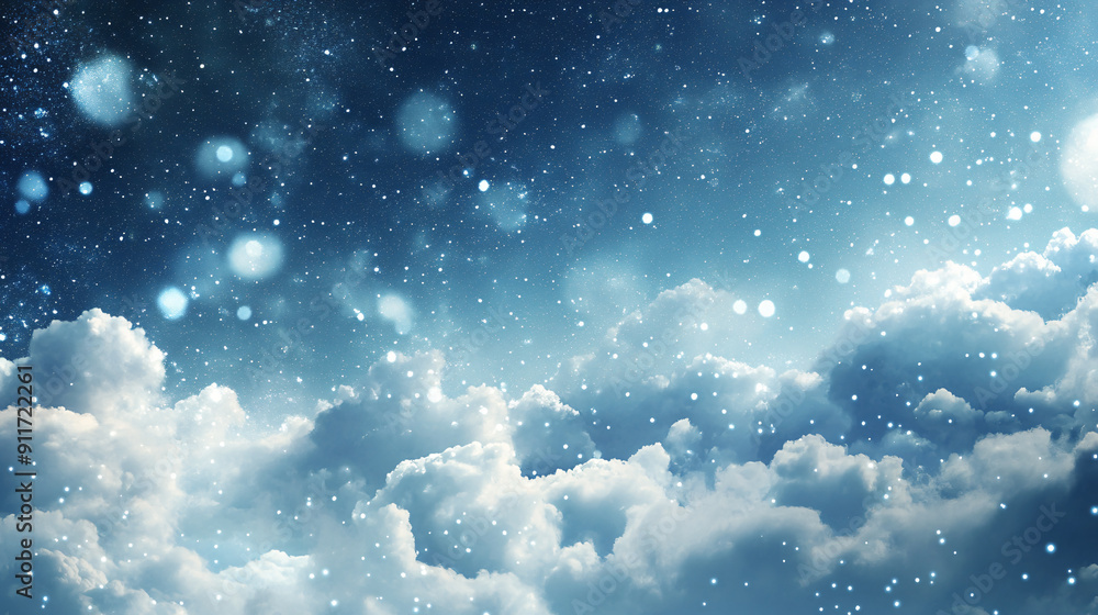 Canvas Prints fancy background of glittering fluffy clouds and sky