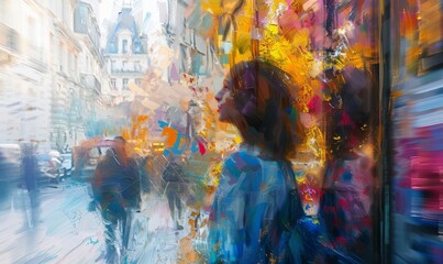 Impressionist style with vibrant brushstrokes