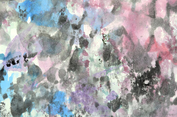 abstract art background of ink stains on white