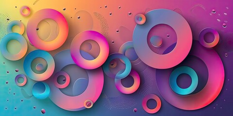 Naklejka premium Abstract background with colorful circles.