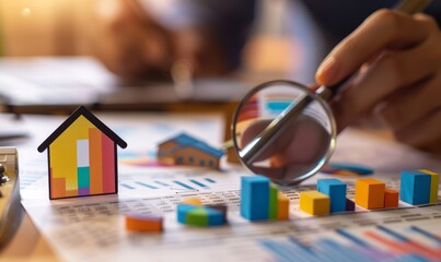 Real estate agent researching property values for market analysis and listings. Concept Real Estate Market Analysis, Property Valuation Research, Listing Preparation, Comparative Market Data