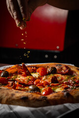 pizzería / pizza /orégano