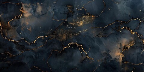Fototapeta premium Abstract art with black and gold.