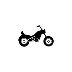 Classic motorcycle icon  isolated on white background.