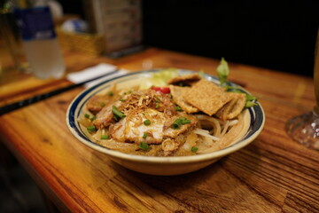 Street food (Cao Lao) served in Hanoi, Vietnam