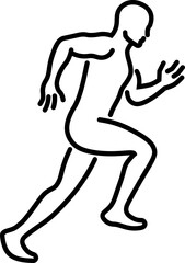 Fototapeta premium Runner icon. Linear symbol.