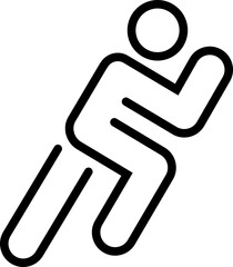 Runner icon. Linear symbol.