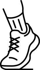 Running icon. Running shoes. Linear symbol.
