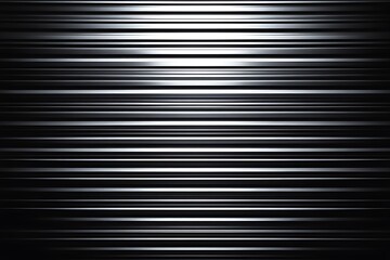 Fototapeta premium Seamless pattern of shiny metallic corrugated industrial roller shutter door with bright reflections 