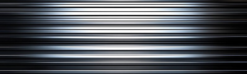  Seamless pattern of shiny metallic corrugated industrial roller shutter door with bright reflections 