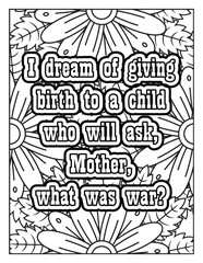 Doodles art for Mother's day or greeting card Motivational quotes coloring page with mandala background. Flower Background, Mother Quotes with flowers pattern. Adult Coloring book, floral coloring