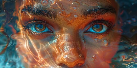 Abstract expression of emotions through color and form, capturing the essence of joy, sorrow, and everything in between